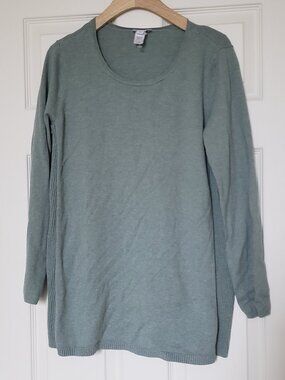 J. Jill Women's Green Long Sleeve Cotton Top - Size Medium